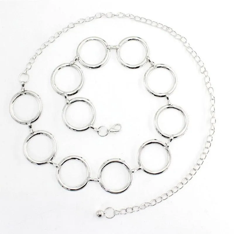 Metal Chain Belt with Large Rings