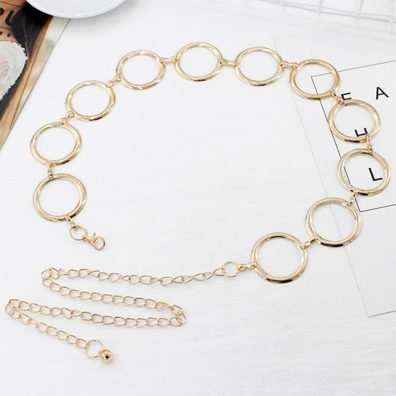 Metal Chain Belt with Large Rings