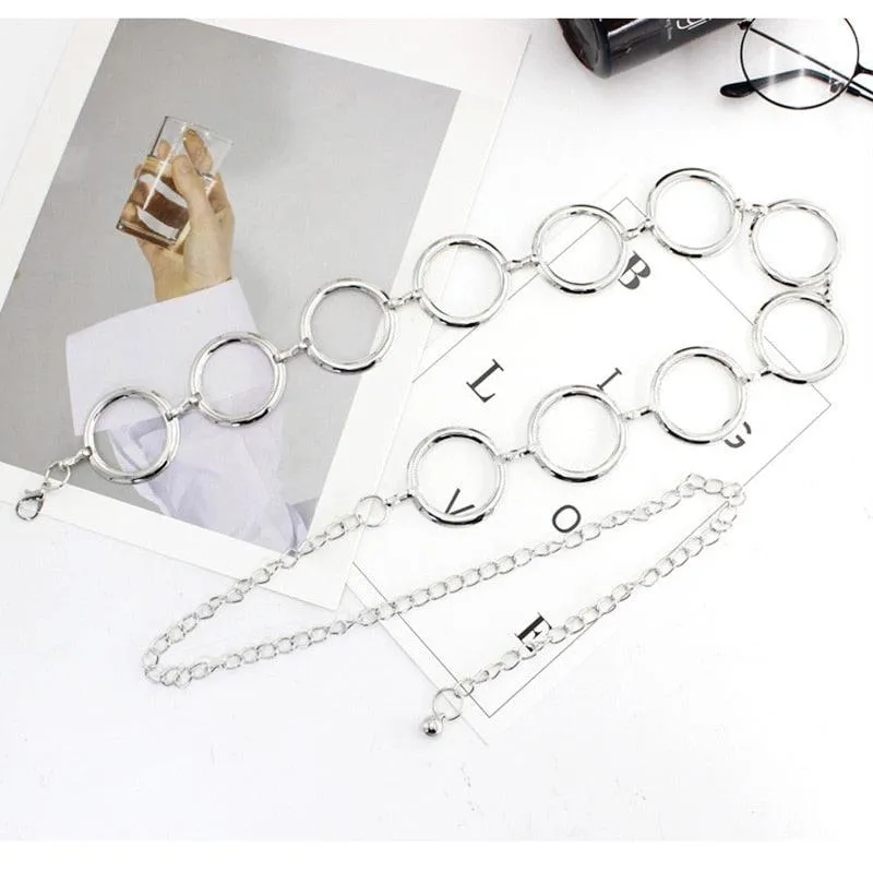 Metal Chain Belt with Large Rings