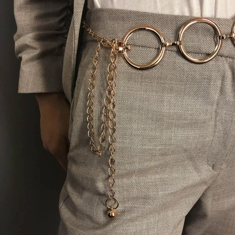 Metal Chain Belt with Large Rings