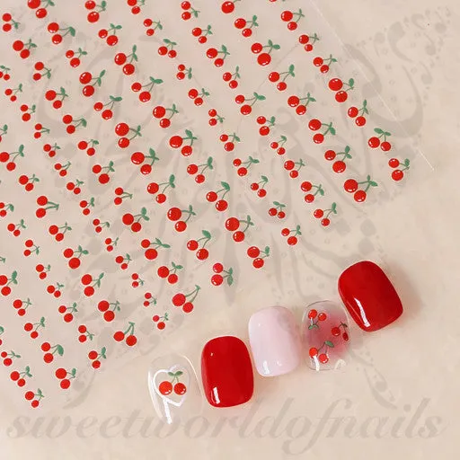 Mini Cherries Nail Art Stickers