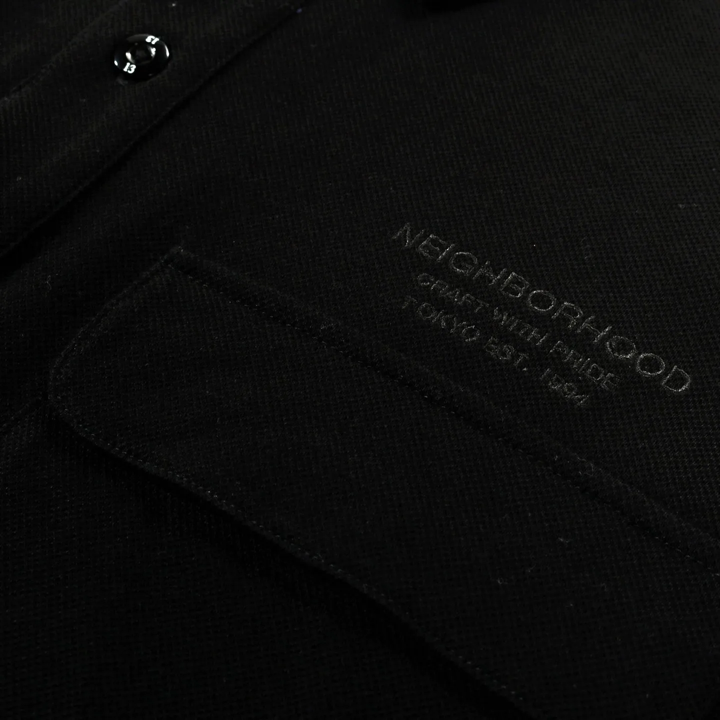 NEIGHBORHOOD PIQUE SHIRT BLACK