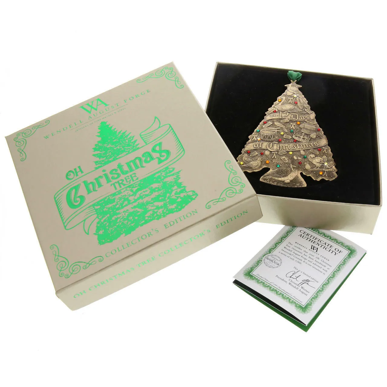 NEW! Oh Christmas Tree Ornament- 12 Days of Christmas (Bronze) by Wendell August Made in USA  21404236CR