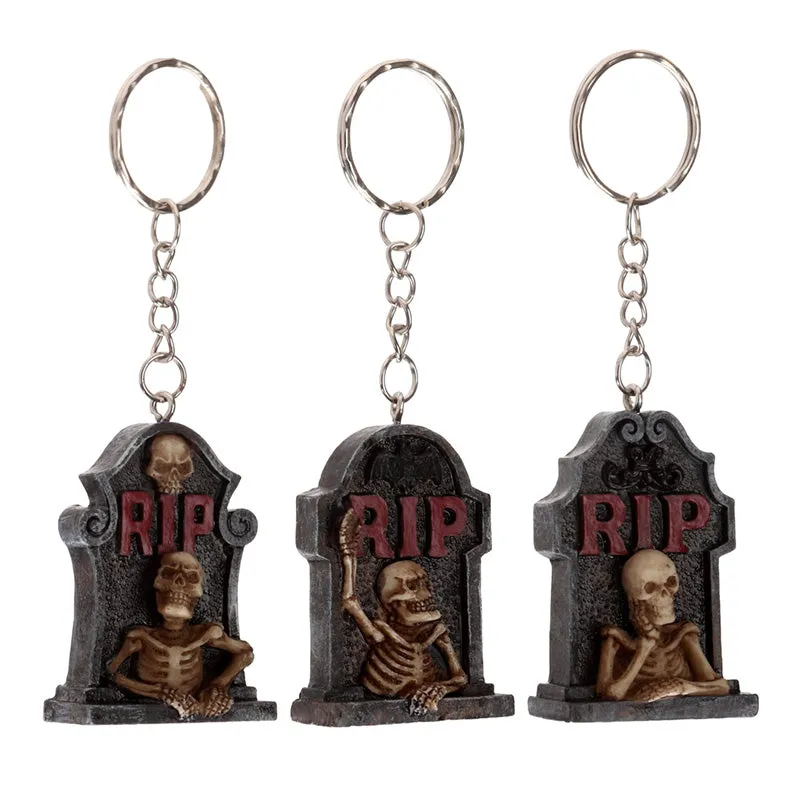 Novelty Keyring - Skeleton RIP Tombstone SK380