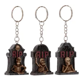 Novelty Keyring - Skeleton RIP Tombstone SK380