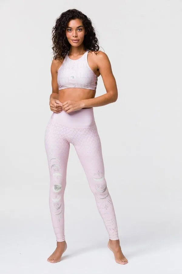 ONZIE // HIGH RISE GRAPHIC LEGGING - BLUSH LAS LUNAS