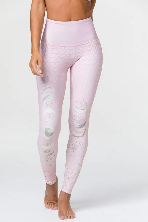 ONZIE // HIGH RISE GRAPHIC LEGGING - BLUSH LAS LUNAS