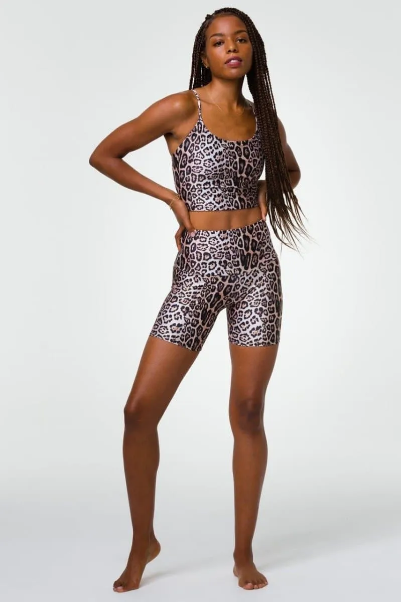 Onzie High Rise Mini Bike Short - Leopard