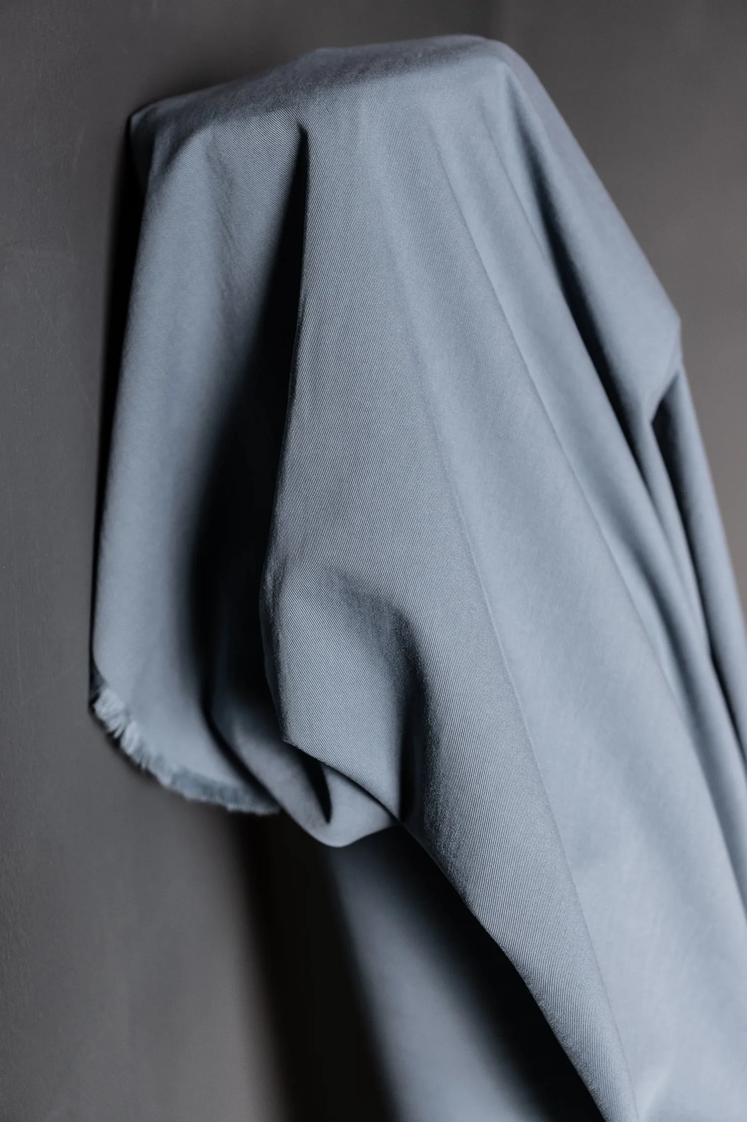 Organic Cotton Sanded Twill - Blue Grey