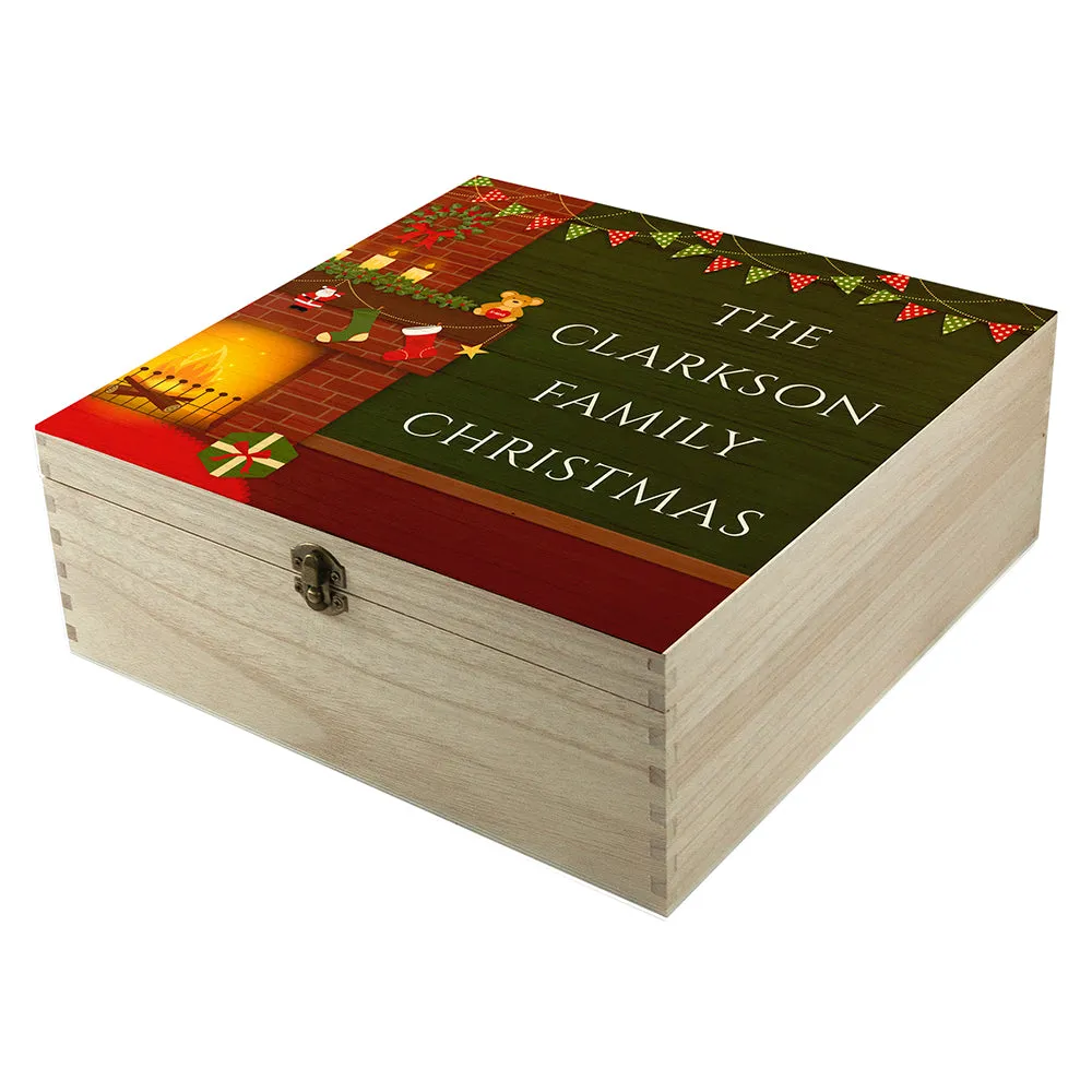 Personalised Fireplace Christmas Eve Box