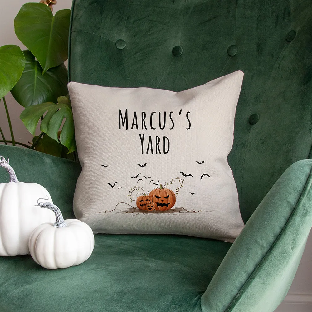 Personalised Halloween Pumpkin Patch Cushion Cover