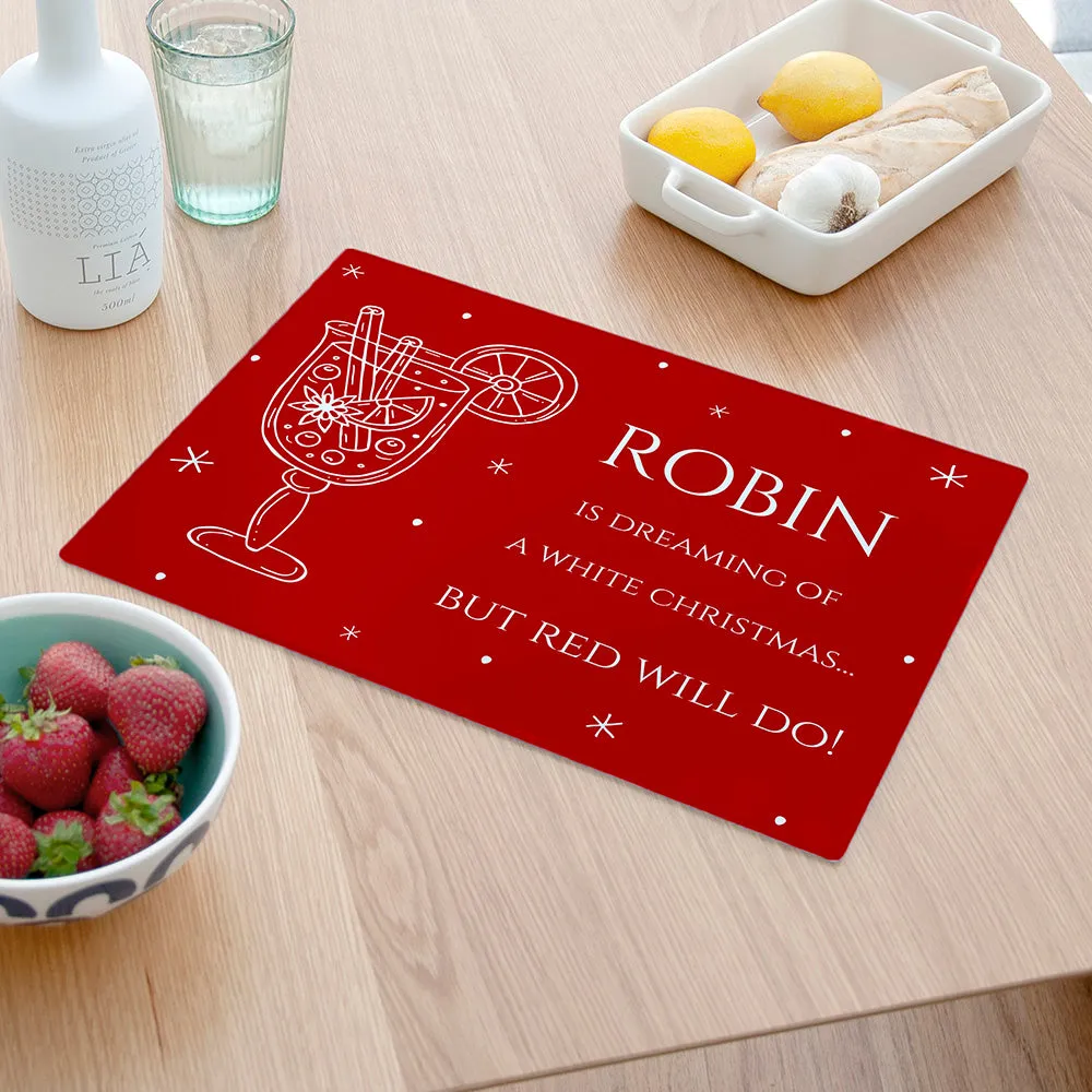 Personalised Mulled Wine Pun Rectangular Chopping Board