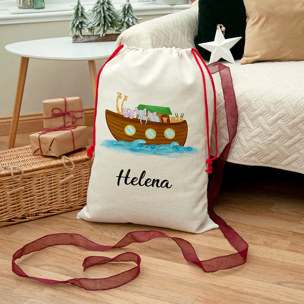 Personalised Noah's Ark Christmas Sack