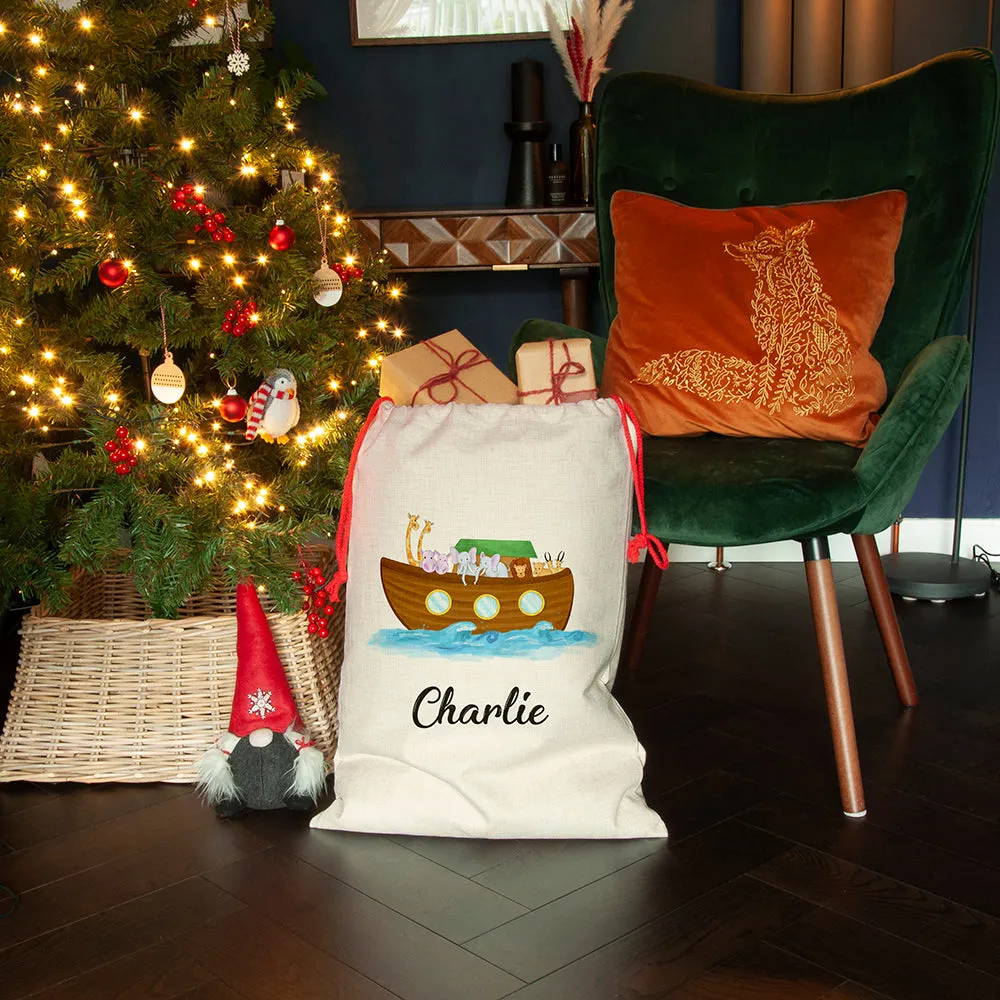 Personalised Noah's Ark Christmas Sack