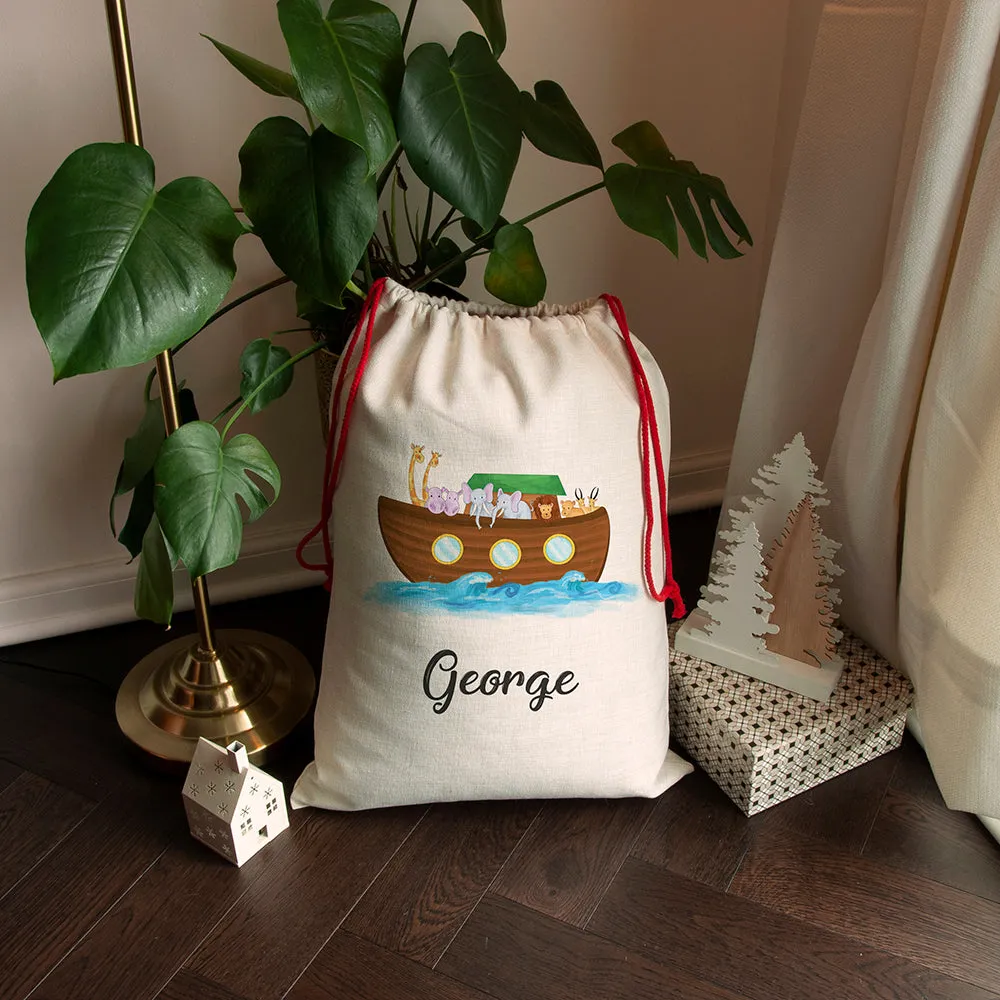 Personalised Noah's Ark Christmas Sack