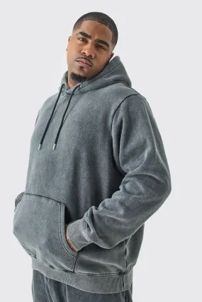 Plus Oversized Laundered Wash Hoodie | boohooMAN UK