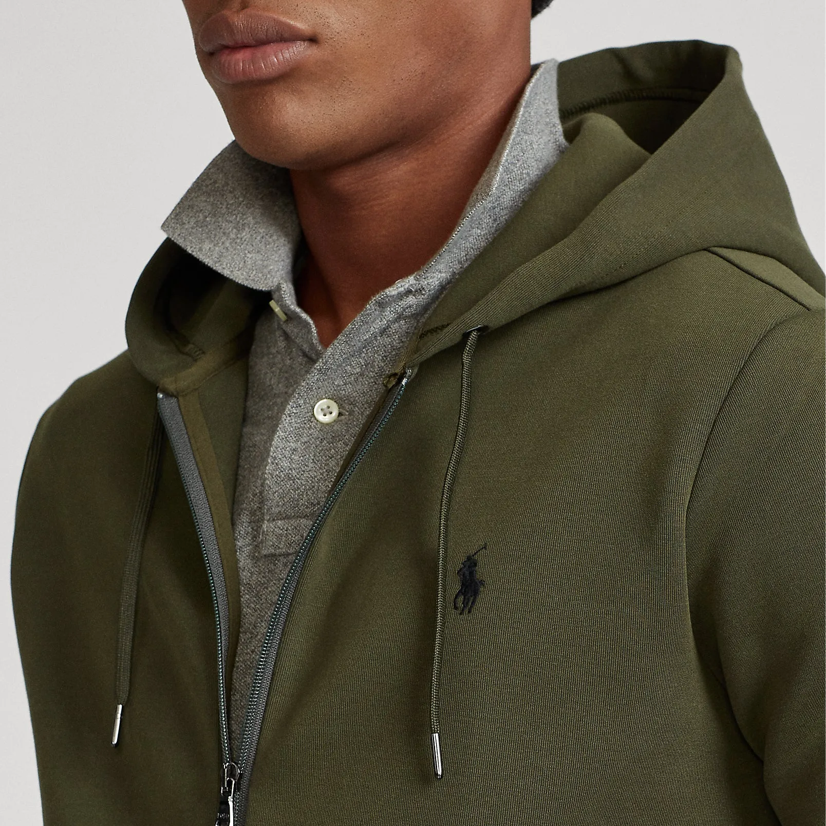 Polo Ralph Lauren - Double Knit Full Zip Hoodie in Green