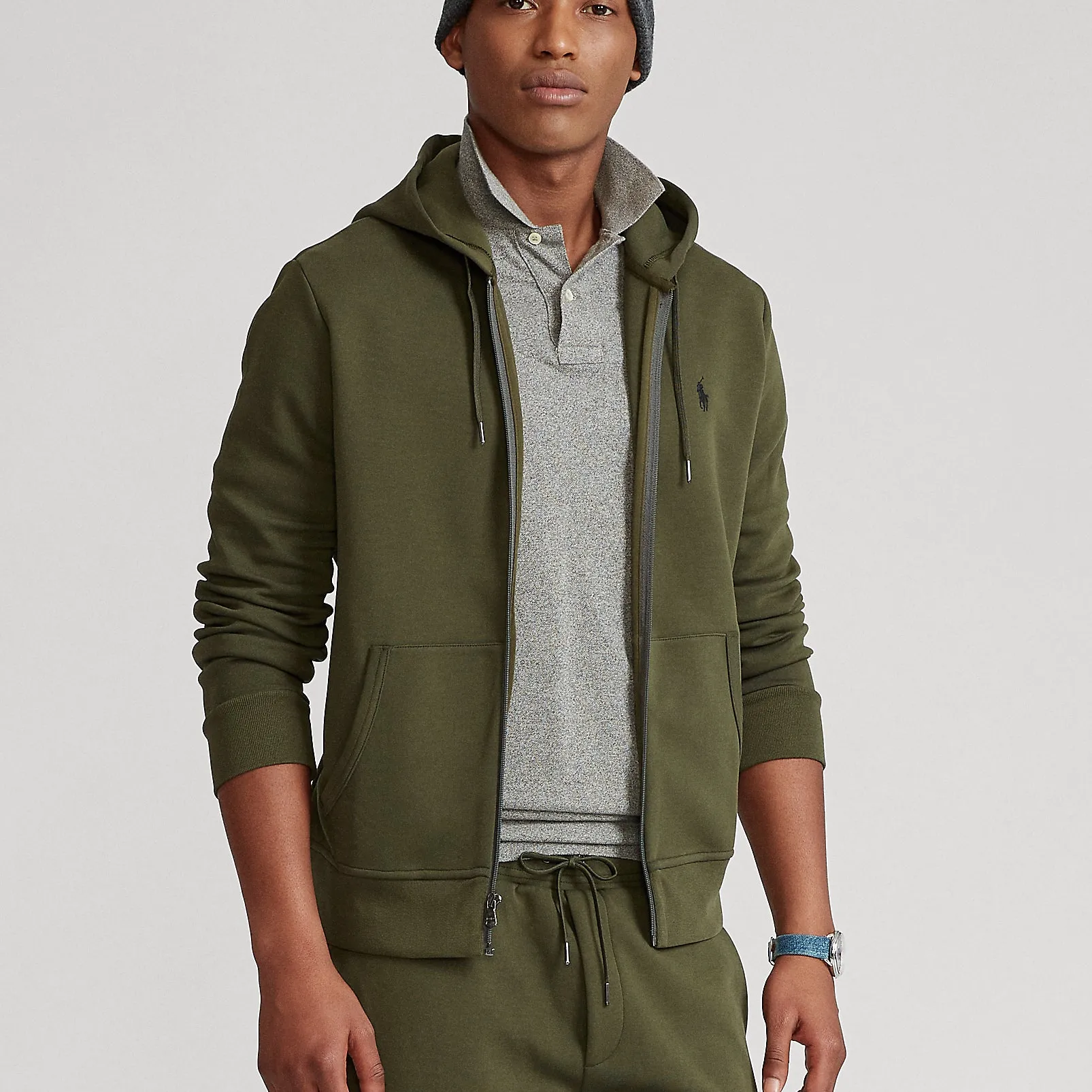 Polo Ralph Lauren - Double Knit Full Zip Hoodie in Green