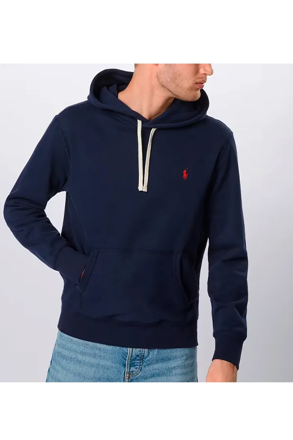 Ralph Lauren Fleece Knit Hoodie Navy