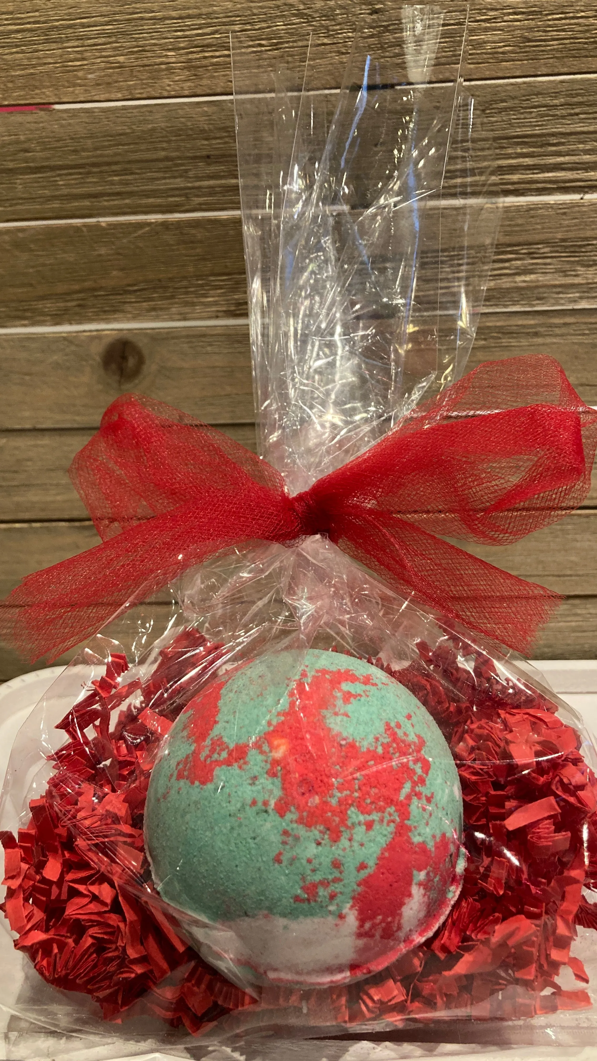 Red, Green, White Bath Bomb