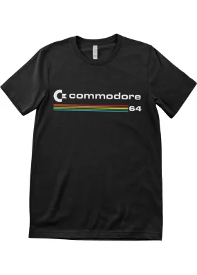 Retro Games Commodore 64 Logo T-Shirt Black