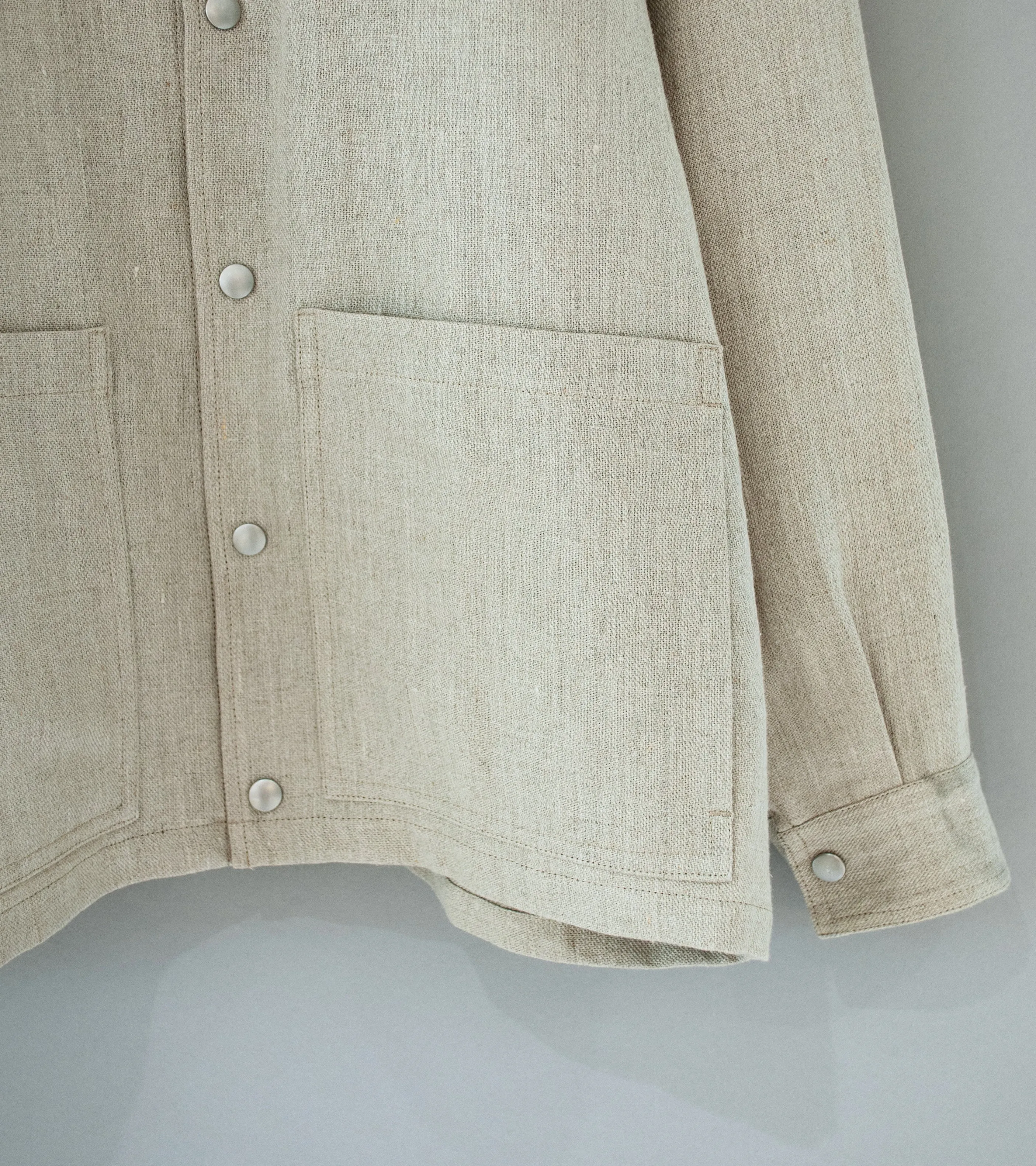 Royce Hill ‘Paneled Snap Jacket’ (Natural Linen Twill)