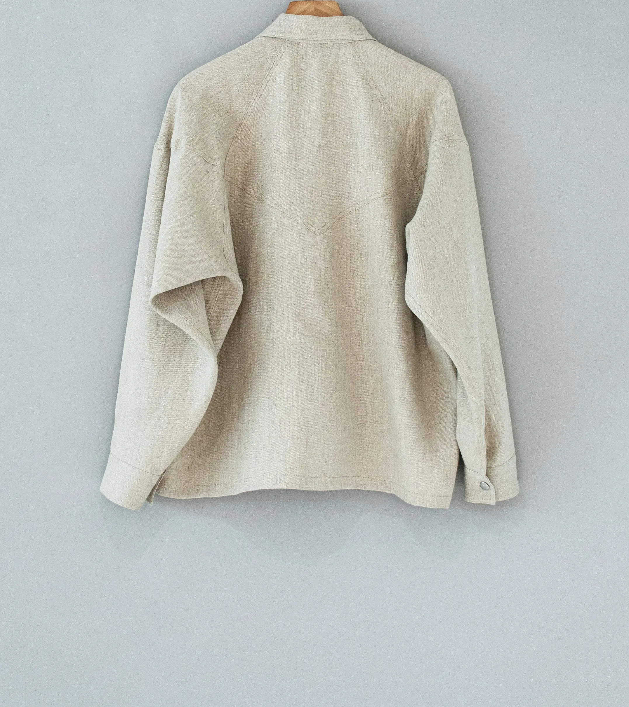 Royce Hill ‘Paneled Snap Jacket’ (Natural Linen Twill)