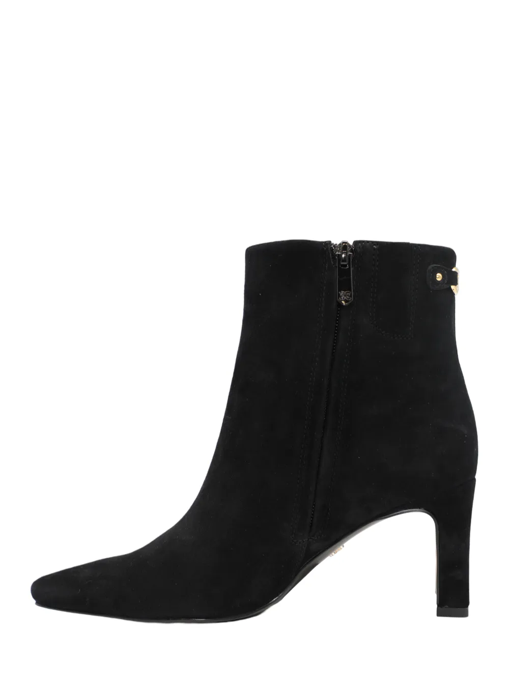 Sam Edelman Saige Suede Heeled Bootie in Black