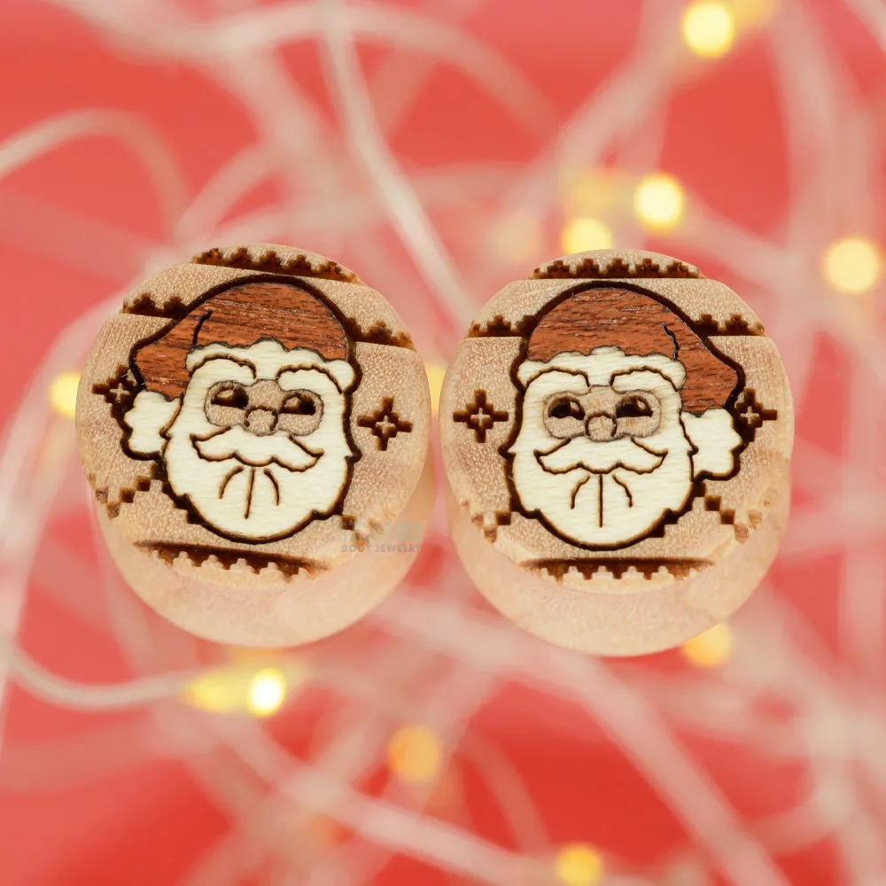 Santa Sweater Wood Inlay Plugs