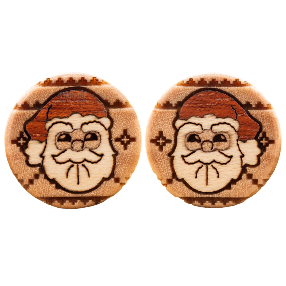 Santa Sweater Wood Inlay Plugs