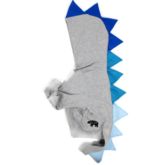 Sapphire Dragon Hoodie With Tail