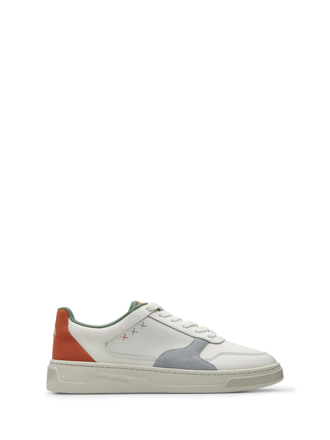 Scotch & Soda - Elliot Sneaker - White/Orange/Green