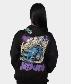 Shred Till Ya Dead Womens Hoodie