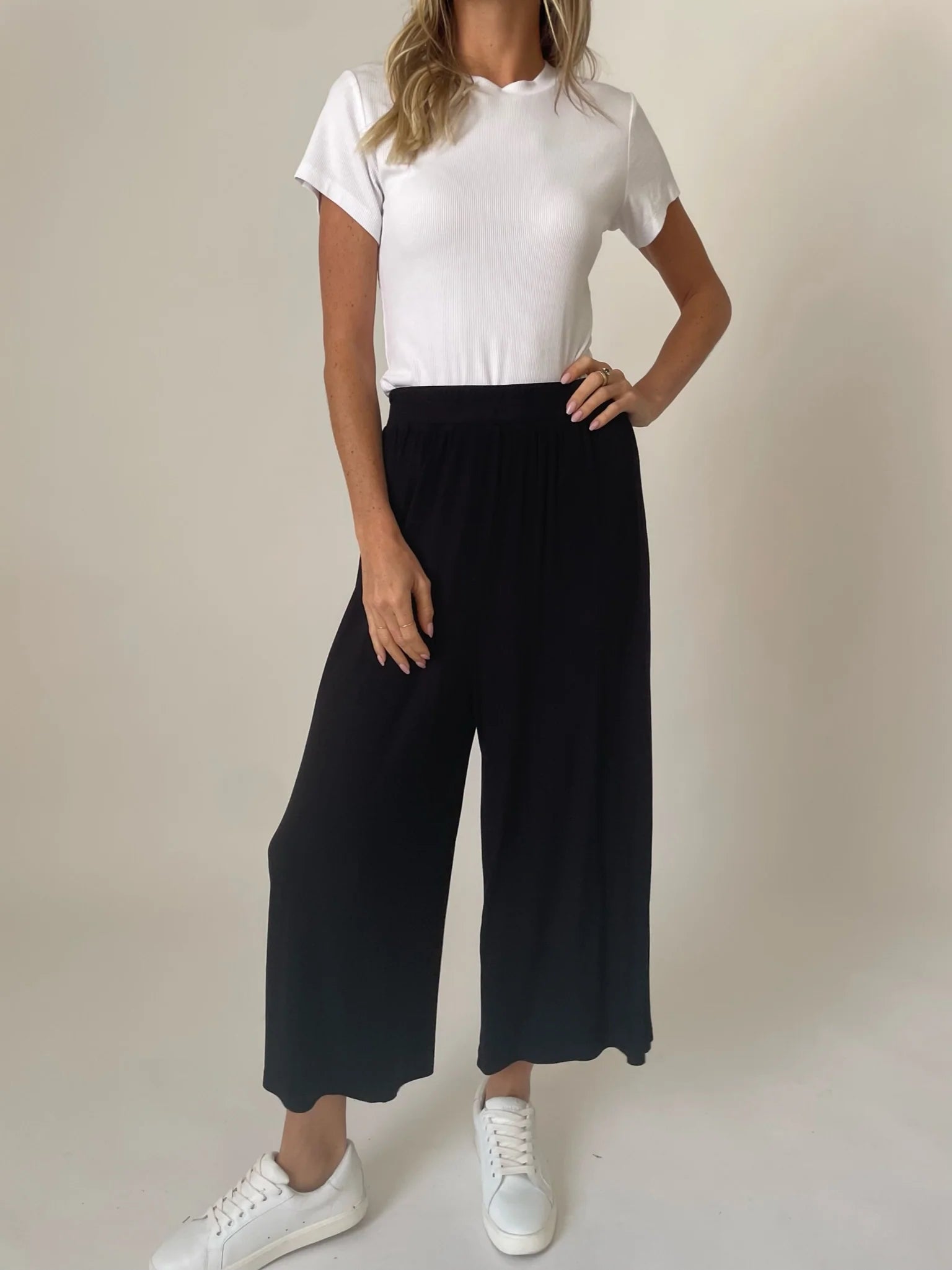 Six Fifty Ribbed Culotte HIgh Waisted Pant