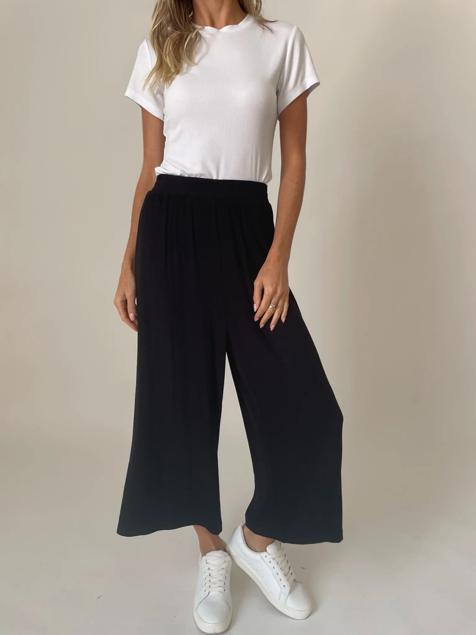 Six Fifty Ribbed Culotte HIgh Waisted Pant