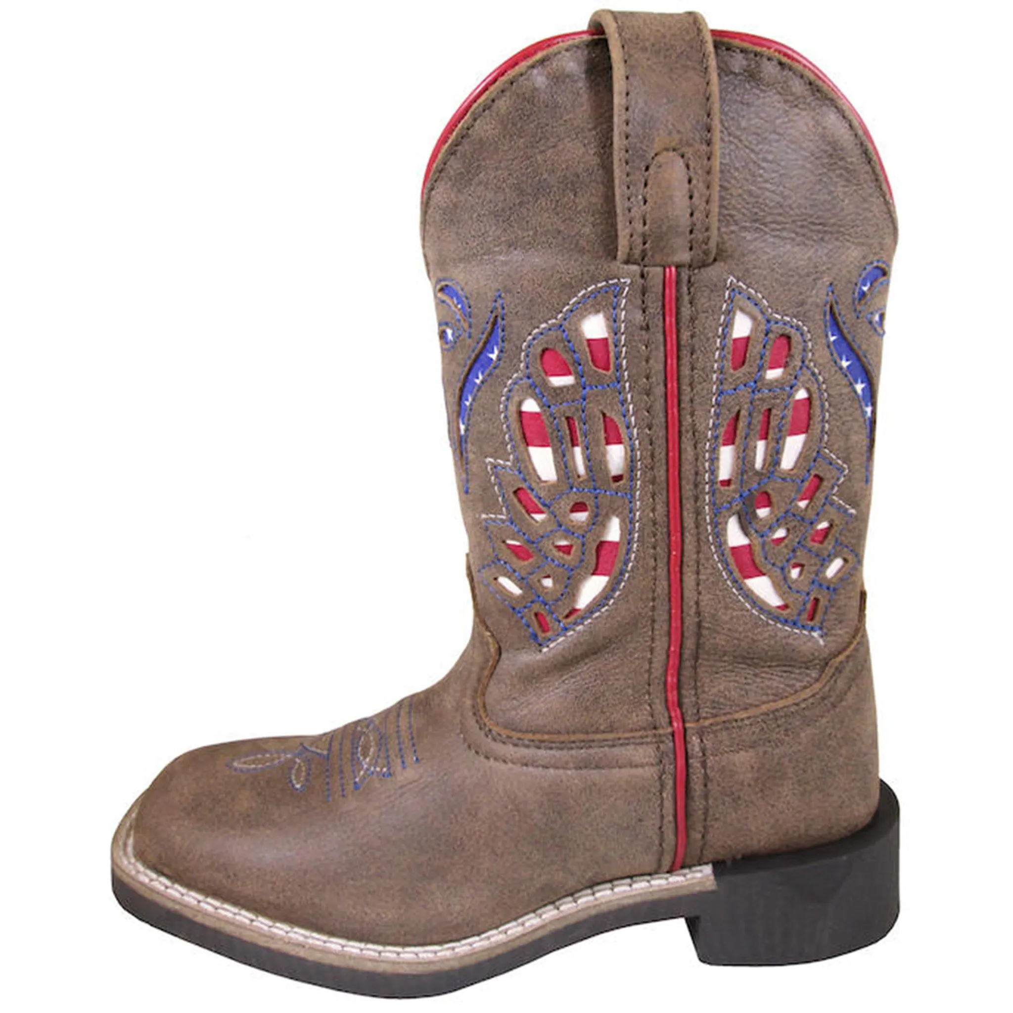 Smoky Mountain Kid's Vanguard Brown Distressed Square Toe