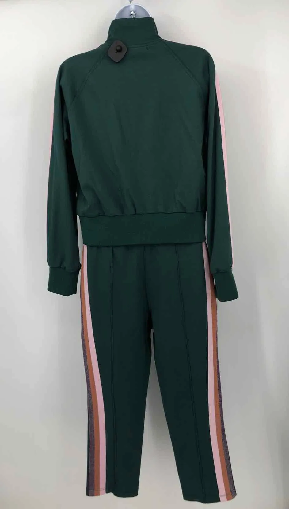 SPIRITUAL GANGSTER Green Pink & Purple Stripe Side Jacket & Pants Pants Set