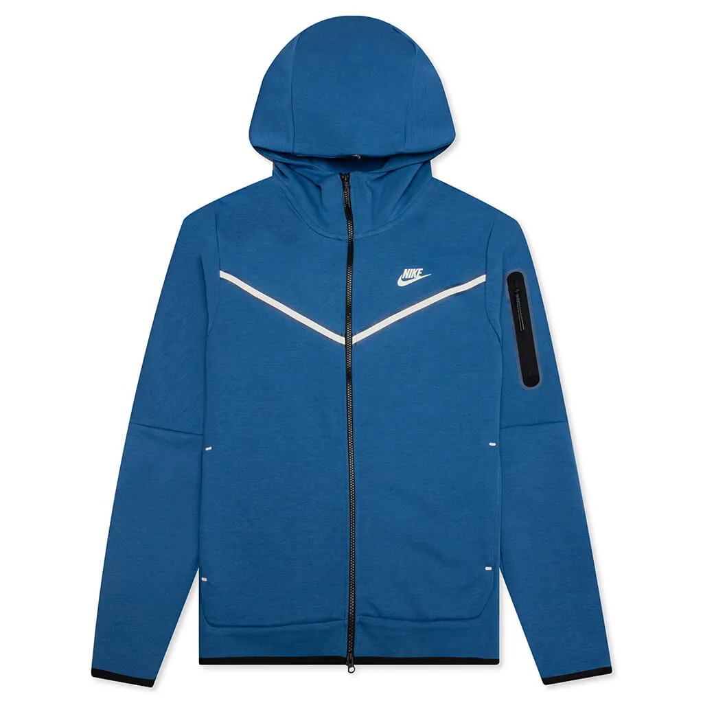 Sportswear Tech Fleece Full Zip Up Hoodie - Dark Marina Blue