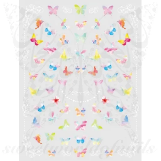 Spring Nail Art Butterflies Nail Stickers