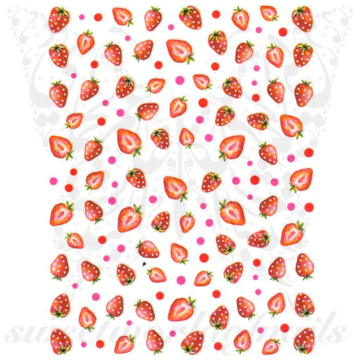 Strawberry Nail Art Stickers