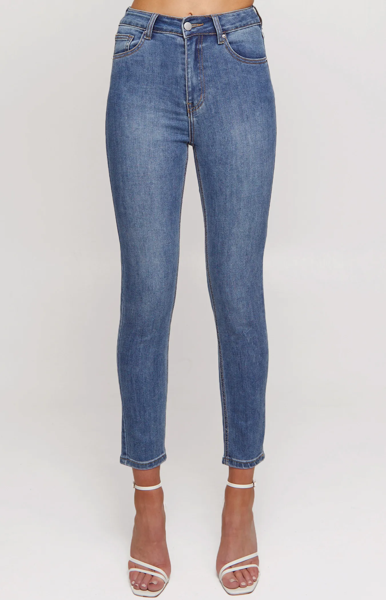 Stretch High Waisted Skinny Jeans (SDM117)