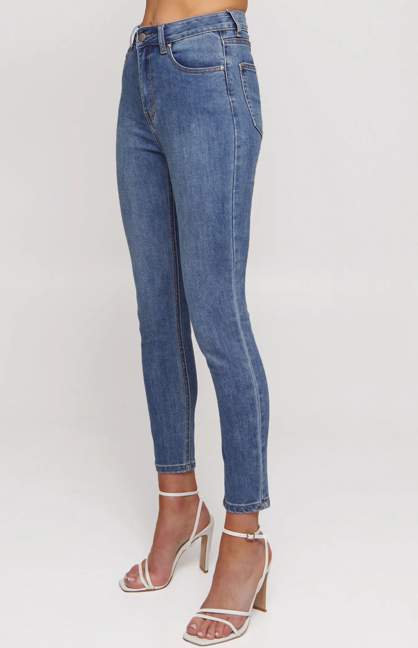 Stretch High Waisted Skinny Jeans (SDM117)