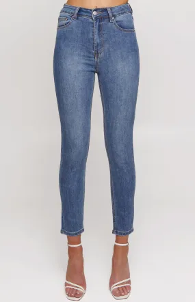 Stretch High Waisted Skinny Jeans (SDM117)