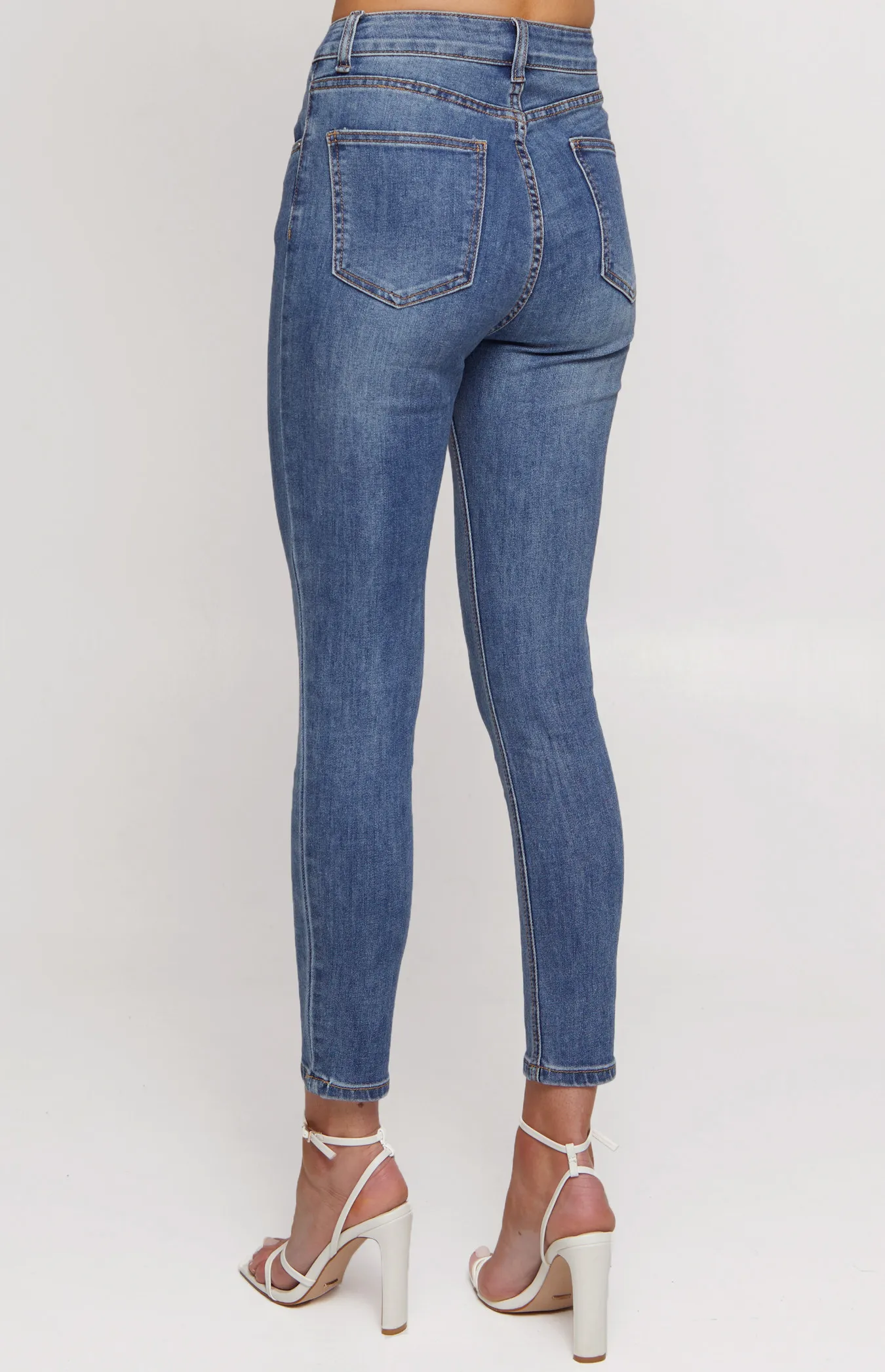 Stretch High Waisted Skinny Jeans (SDM117)