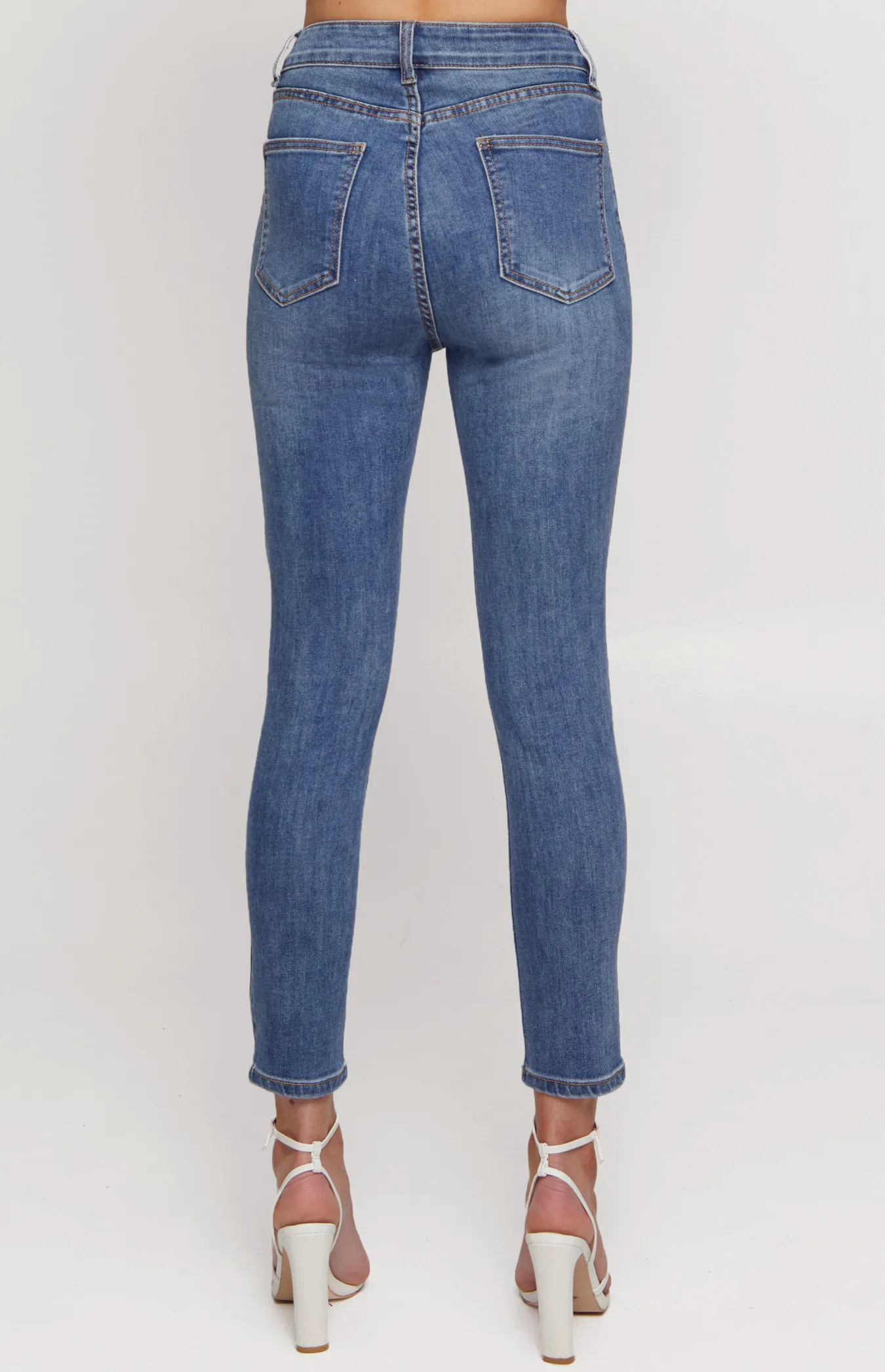 Stretch High Waisted Skinny Jeans (SDM117)