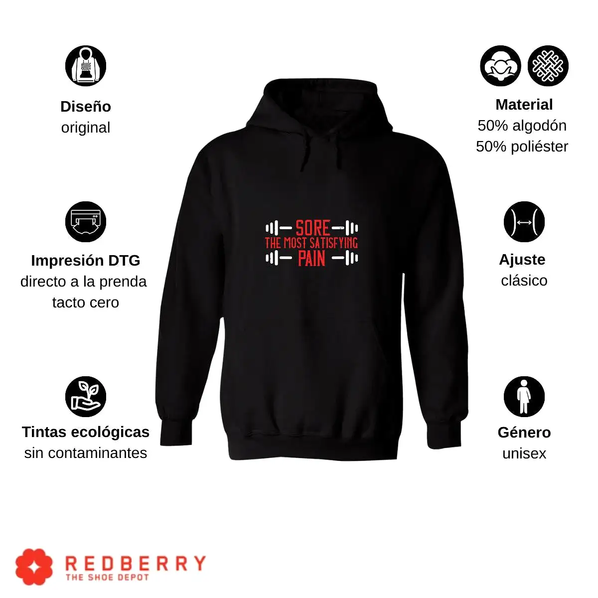 Sudadera Hombre  Hoodie Fitness Gym Ejercicio 024