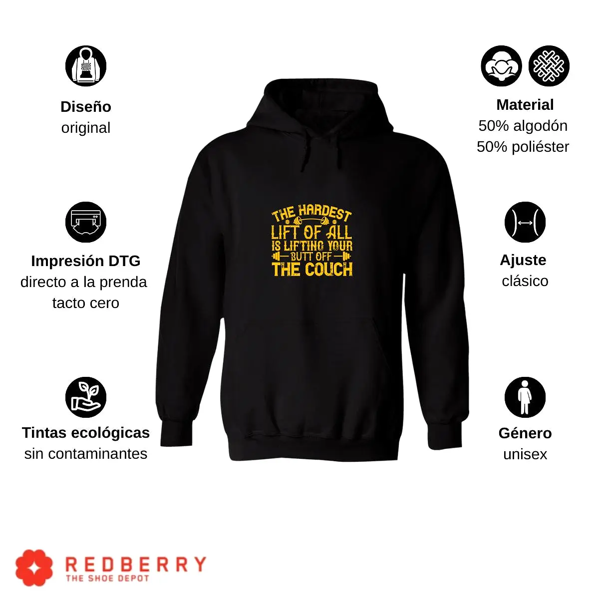 Sudadera Hombre  Hoodie Fitness Gym Ejercicio 034