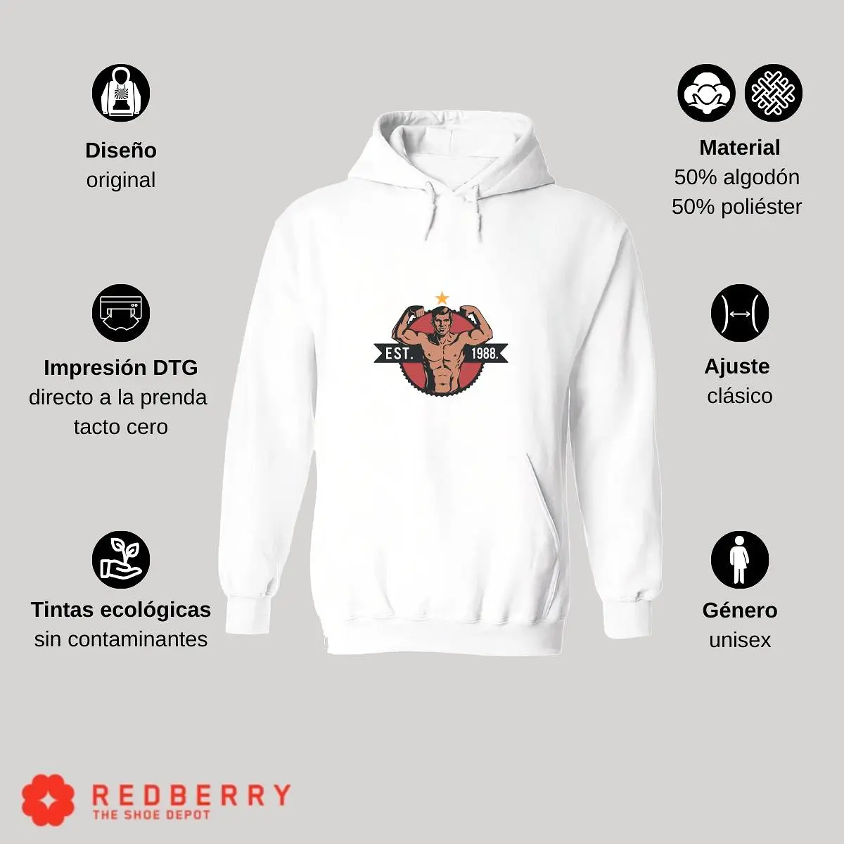 Sudadera Hombre  Hoodie Gym Ejercicio Fitness 011