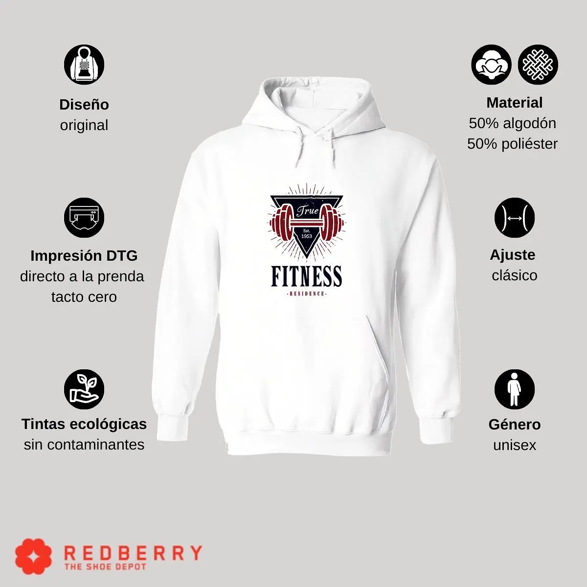 Sudadera Hombre  Hoodie Gym Ejercicio Fitness 019