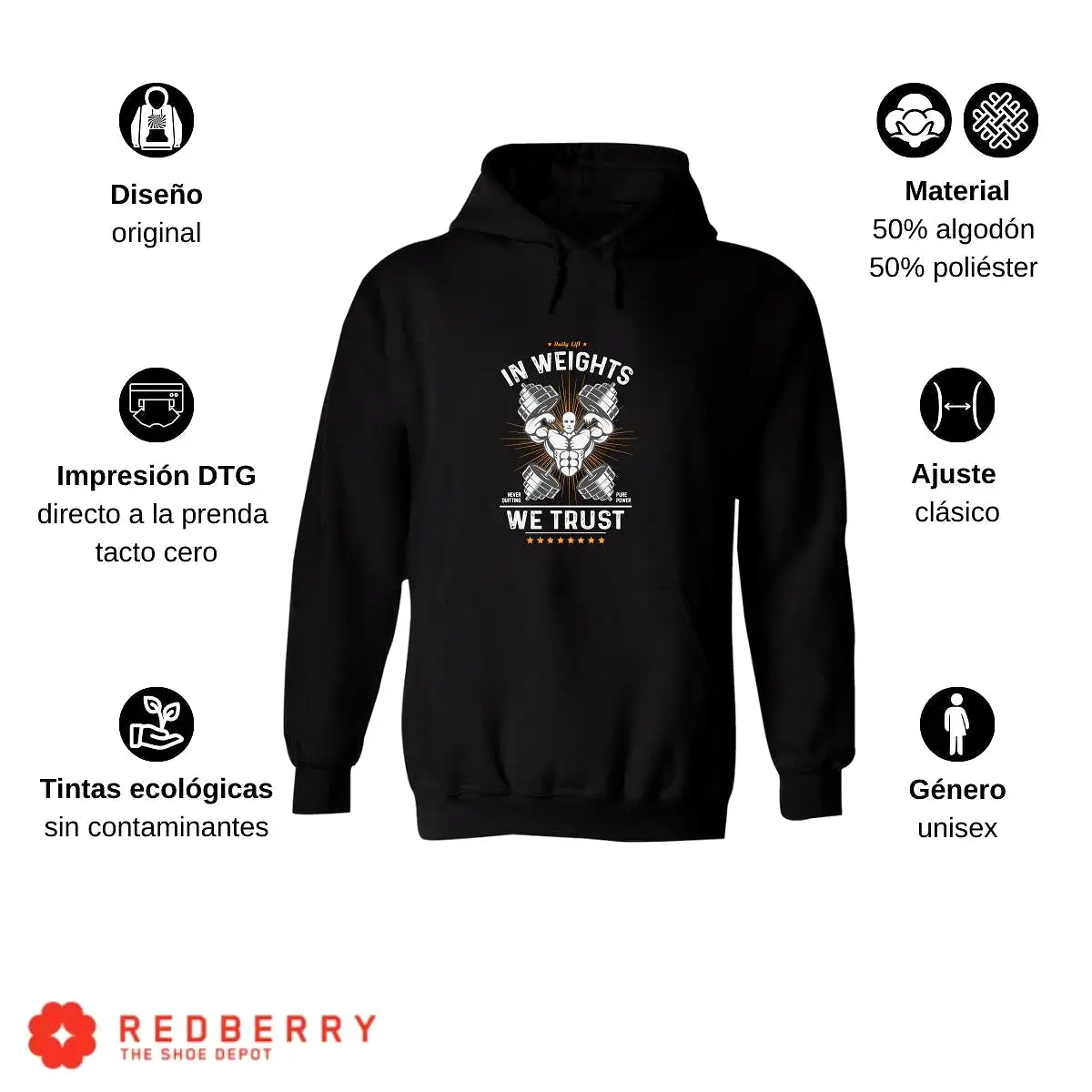 Sudadera Hombre  Hoodie Gym Ejercicio Fitness 028